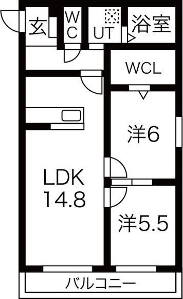 レーベンハート浄水の間取り