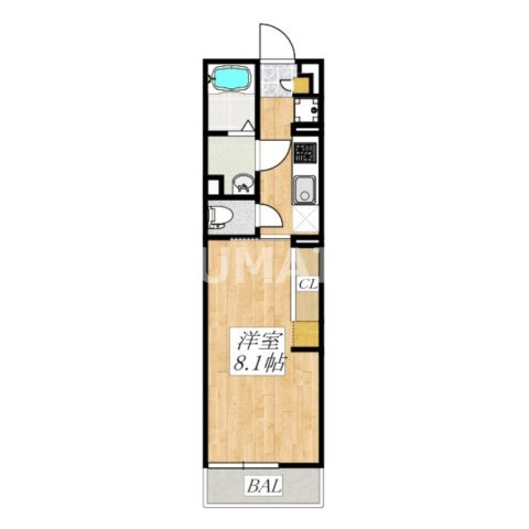 リブリ・Amenity元町の間取り|1Kです☆