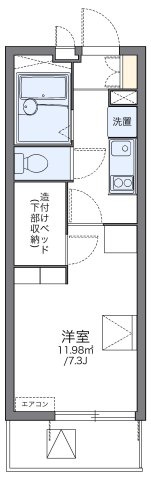 レオパレスコンフォートマックの間取り|代表的な間取のため実際の間取とは異なる場合があります