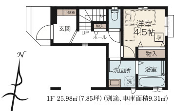 【仲介手数料無料】所沢市旭町２期全３棟Ａ号棟　所沢市の不動産なら西武ハウジングの間取り