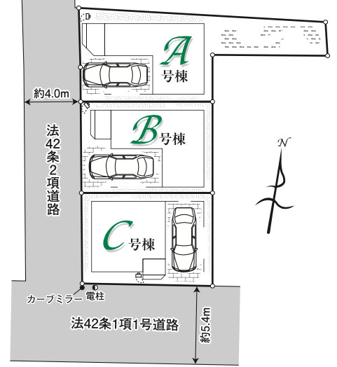 【仲介手数料無料】所沢市旭町２期全３棟Ａ号棟　所沢市の不動産なら西武ハウジングの区画図