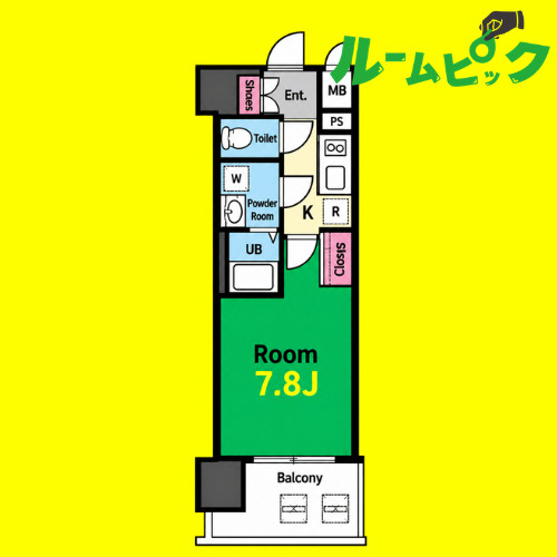 エスリード名古屋サザンプレイス　名古屋市賃貸　仲介手数料無料の間取り