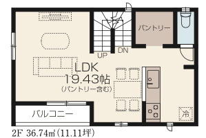 【仲介手数料無料】所沢市旭町２期全３棟Ｃ号棟　所沢市の不動産なら西武ハウジングの間取り
