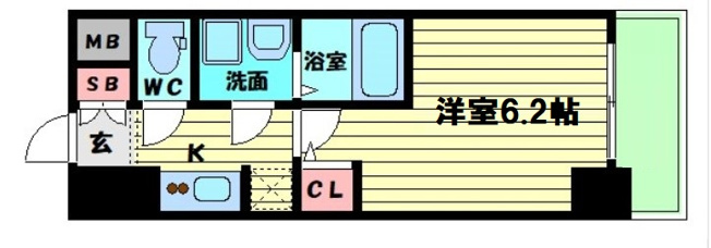 【間取り】 | S-RESIDENCE南堀江