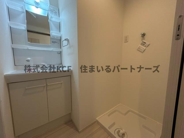 エクシア御井駅前の洗面所|コンパクトで使いやすい洗面所