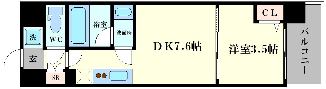 アーバネックス難波WESTの間取り