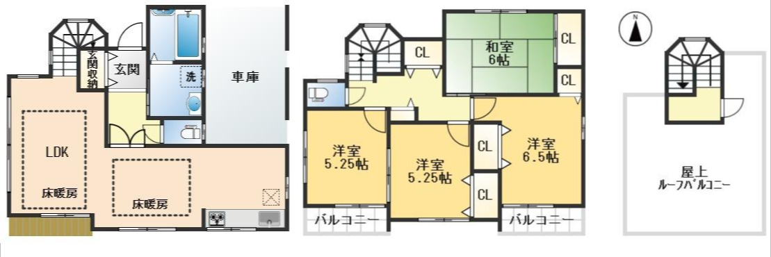 豊中市宮山町2丁目　中古戸建の間取り