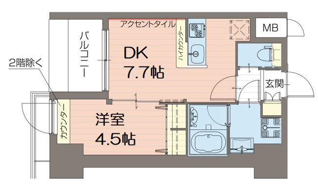 【間取り】 | プレジオ難波ASIAN