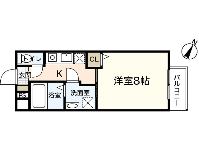 ＰＬＥＩＮ　ＳＯＬＥＩＬ　東霞町の間取り|1K・27.05㎡