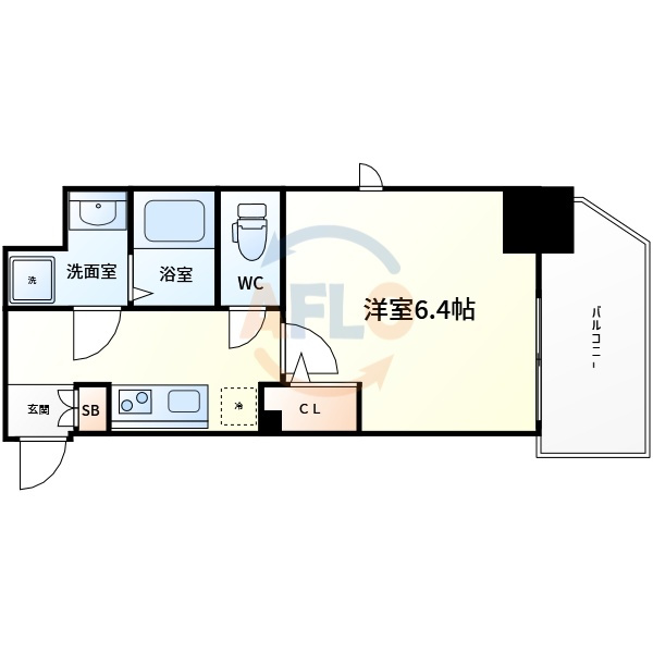 ルーエ本町の間取り|ルーエ本町　広々とした間取。