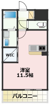 熊本市中央区本荘町の賃貸マンションの間取り