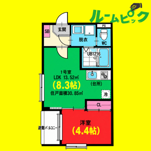 ラフテルR.Y.　名古屋市賃貸　仲介手数料無料の間取り