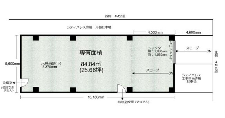 板橋区西台１丁目の倉庫の間取り