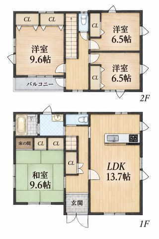 太白区羽黒台中古戸建ての間取り