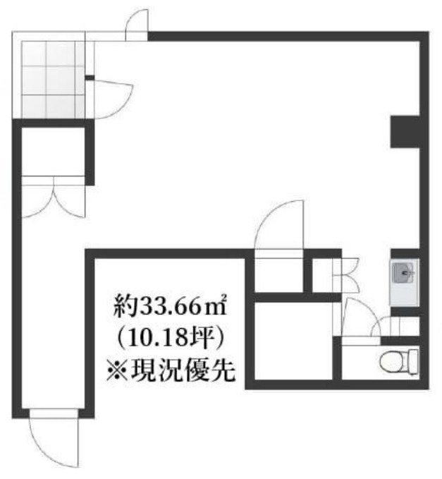 大阪市中央区西心斎橋１丁目の店舗事務所の間取り