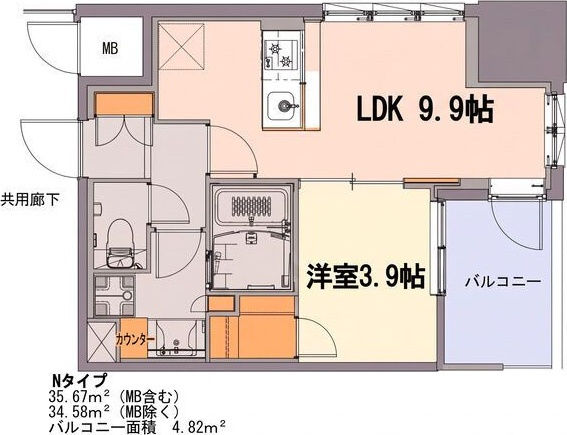 S-RESIDENCE千種belvia TOWER(べルヴィアタワー)の間取り