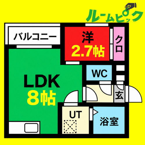 R-Smart金山ウエスト　名古屋市賃貸　仲介手数料無料の間取り