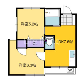 竹内ハイツの間取り