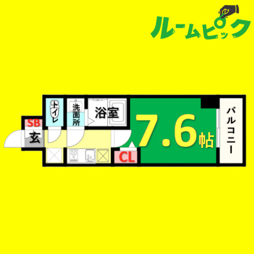 ディアレイシャス尾頭橋　名古屋市賃貸　仲介手数料無料の間取り