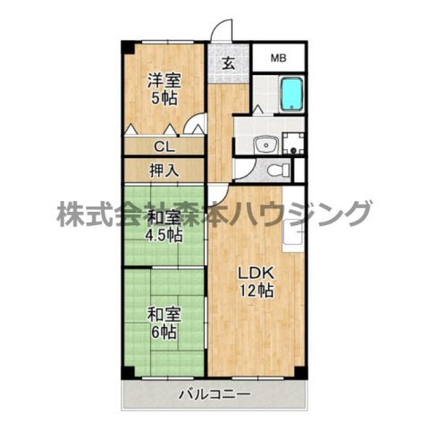 【間取り】 | 　コスモスハイツ