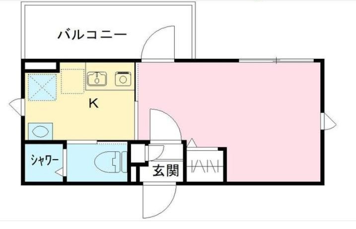 THE ROOM'S ザルームス大森町駅前の間取り|間取り　1Kシャワールームとトイレ！バスタブ不要な方向け！
