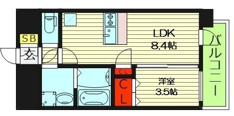 【間取り】 | プレリス大阪今里サヴィア