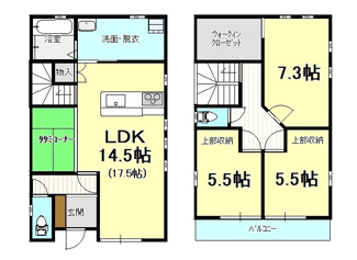 【間取り】 | 新築戸建　石風呂町
