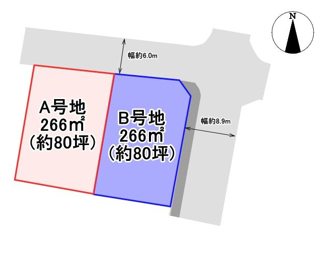 久留米市東合川新町【A号地】　売り土地の土地図