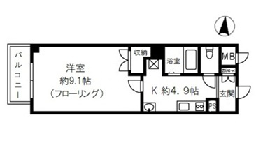 練馬区貫井１丁目の賃貸マンションの間取り