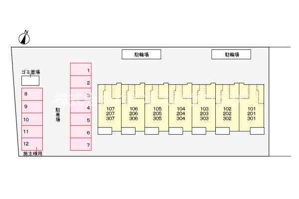 ラフィネ江戸川台の区画図