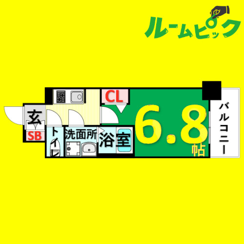 メイクス熱田大宝　名古屋市賃貸　仲介手数料無料の間取り