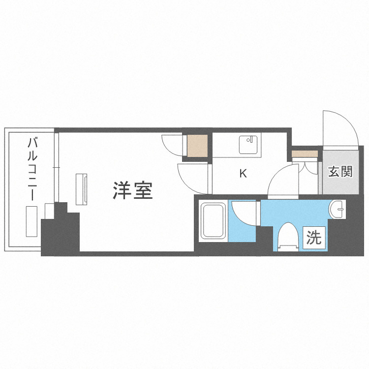クレビオス南堀江の間取り