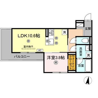 【間取り】 | D-residence東深津町3丁目 | 1LDK
