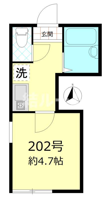 江戸川区北小岩２丁目のアパートの間取り