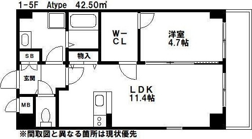 ロジュマン エストの間取り|１SLDKの間取りです