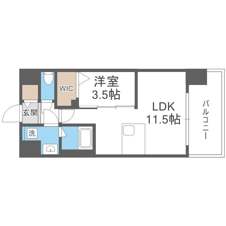 Alivis浪速東SoL TERRACEの間取り