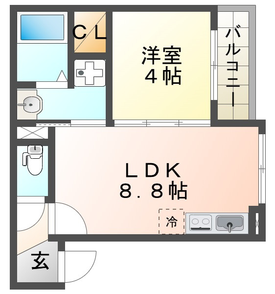 シーサイドヒル西新町の間取り
