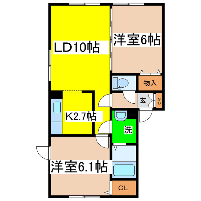 グランドールＡ館の間取り