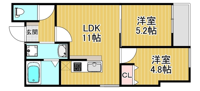 【間取り】 | フェリスタ香椎参道