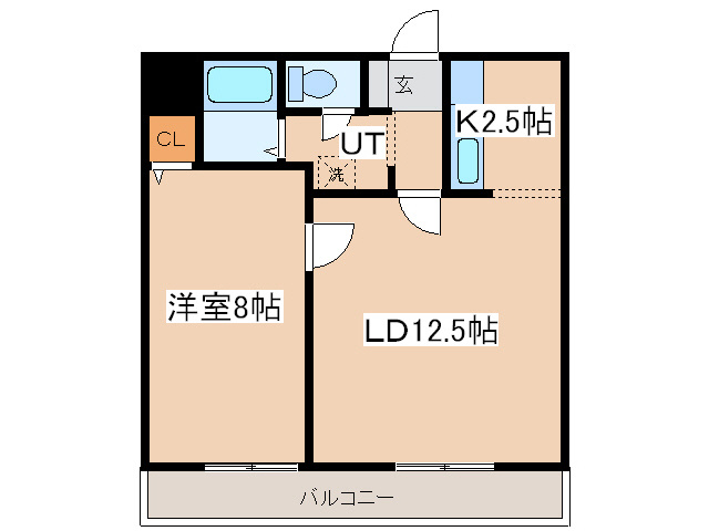 南大通４マンションの間取り