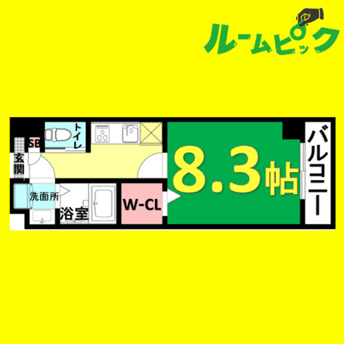 S-FORT堀田通 名古屋市賃貸　仲介手数料無料の間取り