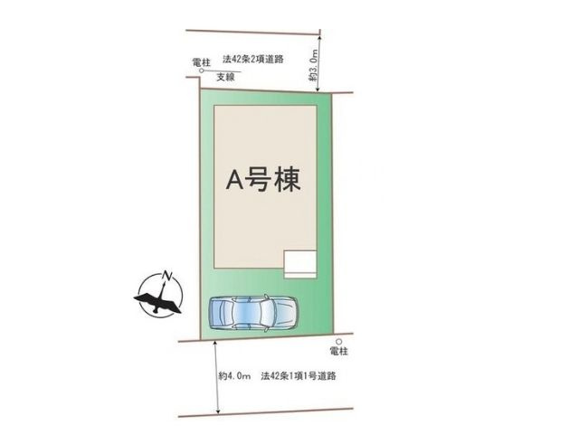 富士見市鶴瀬西3丁目3680番の区画図