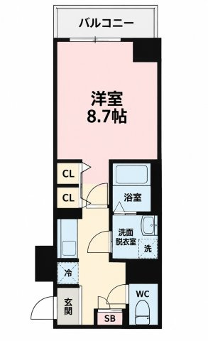 S-RESIDENCE神宮西駅前ascent(アセント)の間取り