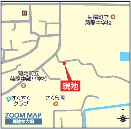 ブルーミングガーデン／菊池郡菊陽町津久礼4期／3号棟の地図