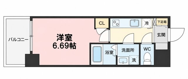 リシュドール堀田駅東の間取り