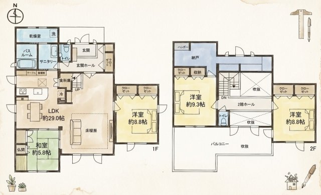 北見市桂町5丁目175番40中古住宅の間取り