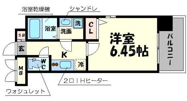 ウエンズ東心斎橋の間取り|ウエンズ東心斎橋　間取り