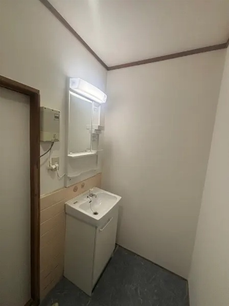 緑台戸建ての洗面所
