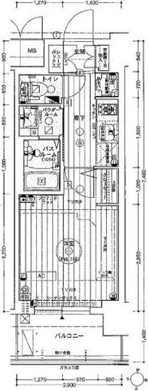 エステムコート名古屋栄プレシャスの間取り
