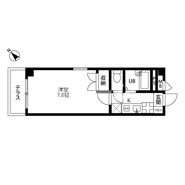江戸川区平井４丁目の賃貸マンションの間取り
